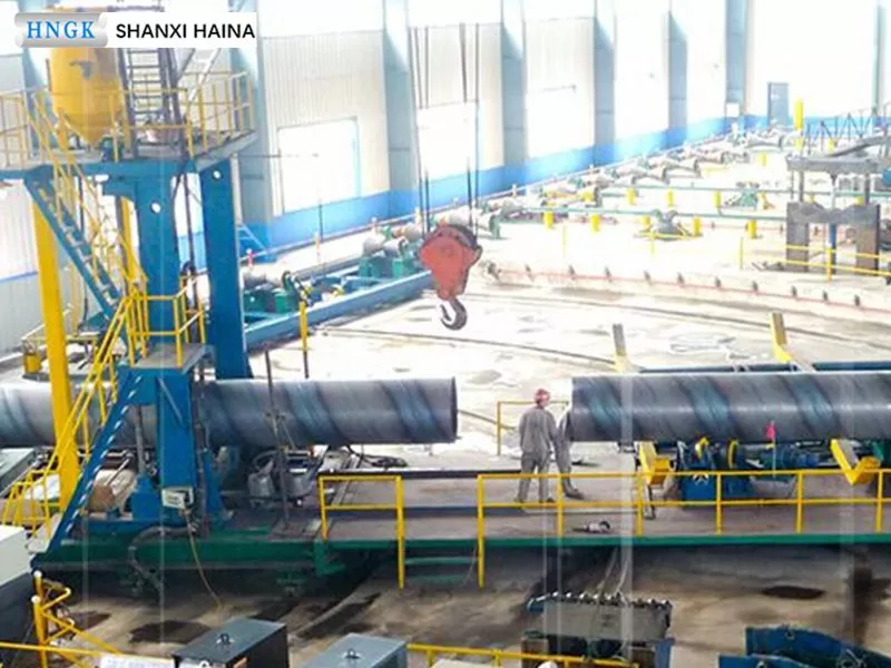 Linha de Fabricação de Tubos Soldados com Costura Helicoidal tipo Balanço Traseiro
