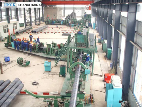 Linha de Fabricação de Tubos Soldados com Costura Helicoidal tipo "Balanço Dianteiro"